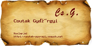 Csutak Györgyi névjegykártya