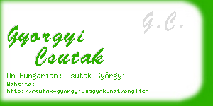 gyorgyi csutak business card